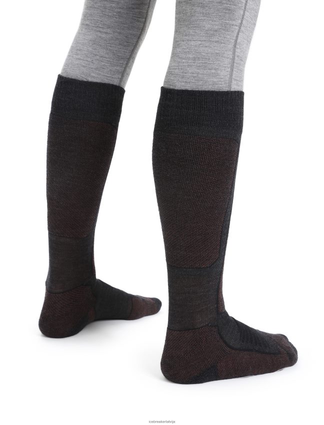 Icebreaker merino ski+ vidējas virs teļa zeķes vīriešiem strūklas virši/espresso Piederumi 622ZJ283